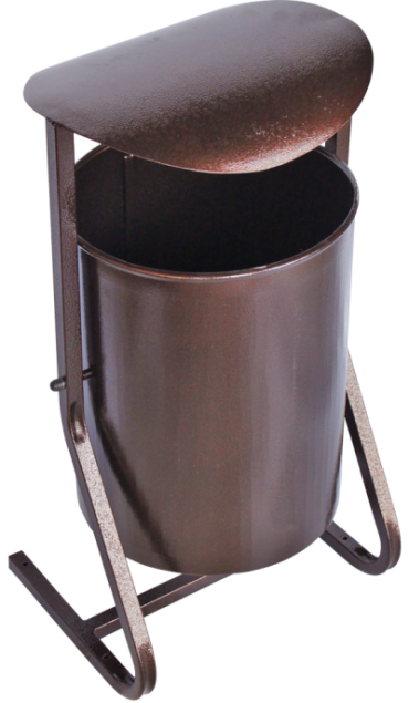 Изображение Урна металлическая круглая с крышей Урна металлическая круглая с крышей